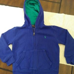 Blue polo zipup hoodie